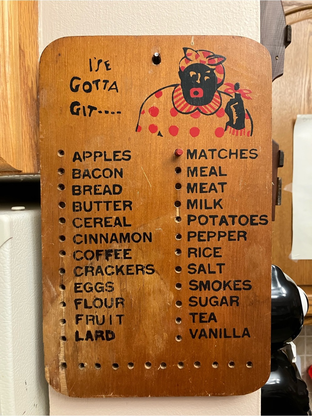 Aunt Jemima Black Americana Vintage Grocery Board.